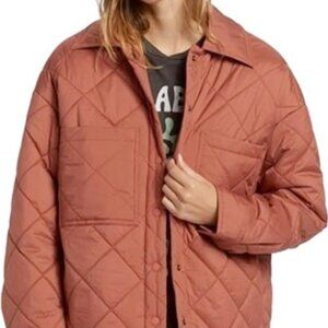 Billabong Transport Snap Front Jacket for Women size M- Sweet Chocolate color